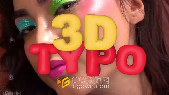 3D氣球充氣風(fēng)格標(biāo)題字母與數(shù)字動(dòng)畫效果-AE模板