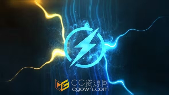 AE模板-快速且具有光闪电放电效果的电源标志动画介绍
