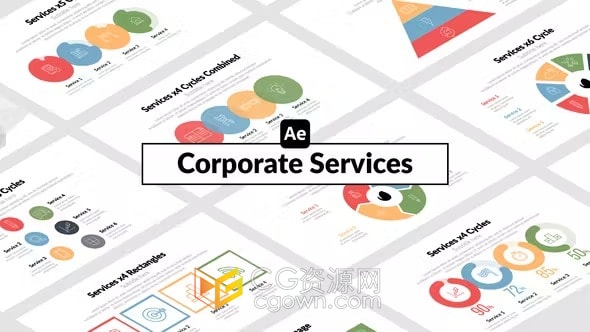 企业业务信息图表演示公司宣传片制作-AE模板