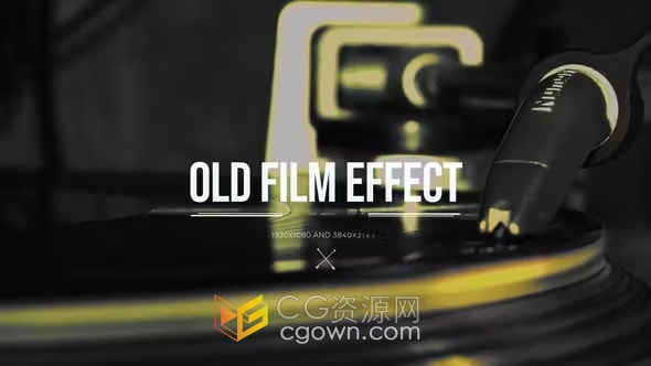 很棒的老电影效果复古录像带叠加元素-AE模板