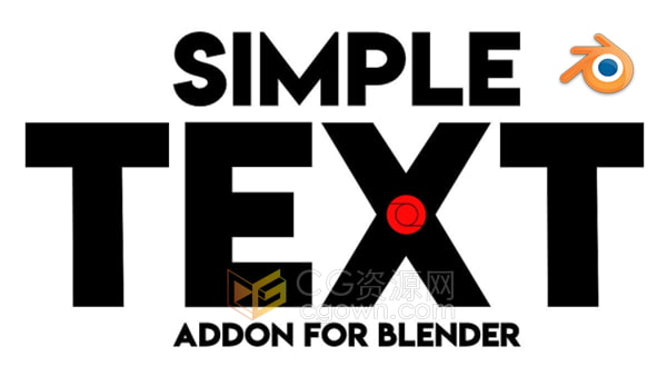 Blender插件Simple Text v1.1.1简单文本工具