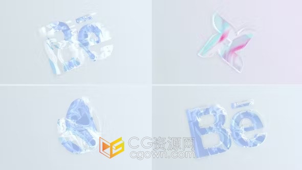 大气3D光泽感液体玻璃质感清洁能源企业LOGO片头-AE模板