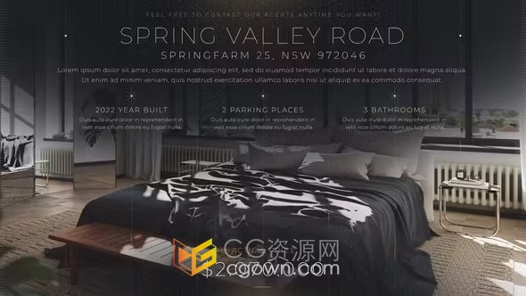 度假村酒店旅馆房地产宣传视频广告-AE模板