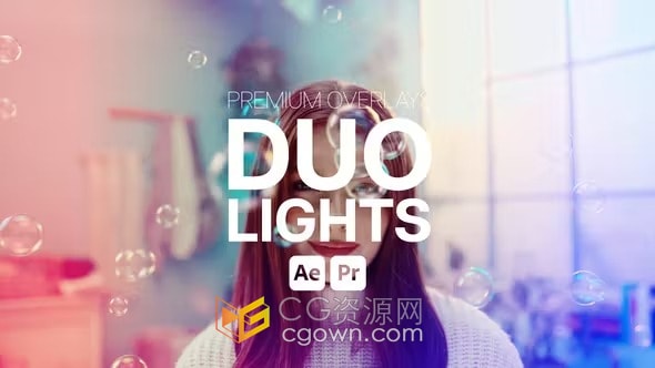 高级双色光效叠加视觉特效元素Premium Overlays Duolights-AE与PR模板