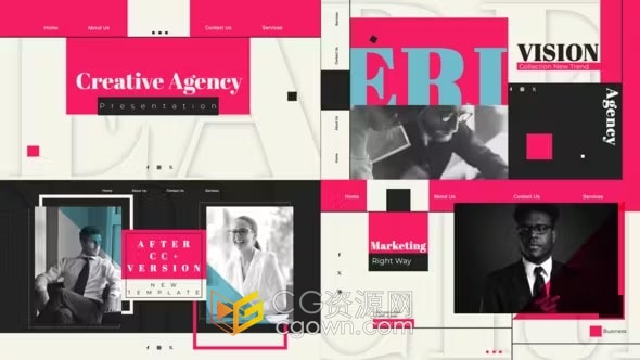 创意工作室设计代理机构介绍视频品牌公司宣传片-AE模板