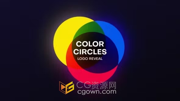 AE模板-彩色圆圈标志揭晓Color Circles Logo Reveal