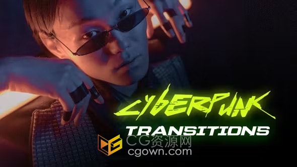 14个动感活力赛博朋克过渡效果Cyber​​punk Transitions-AE模板
