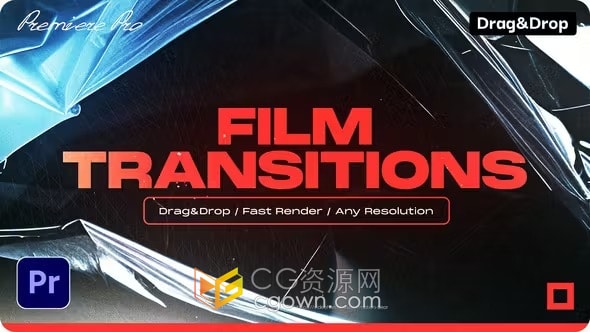 电影烧录划痕元素电影过渡效果Film Transitions-PR模板