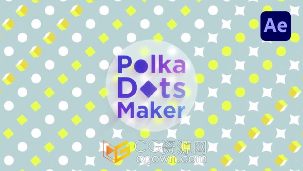 AE脚本Polka Dots Maker v1.2生成波尔卡圆点图案MG动画