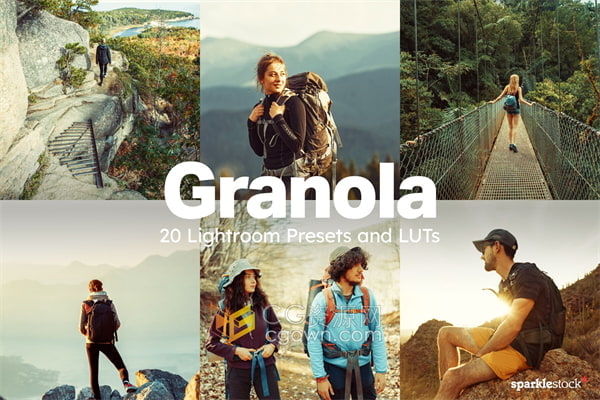 20个户外旅行摄影风景照鲜艳色彩的Granola Lightroom预设和LUT