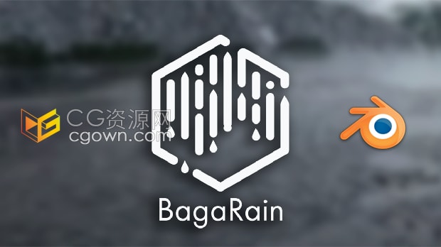Blender插件Baga Rain Generator v1.0.9下雨效果模拟