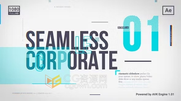 企业宣传视频公司介绍新品牌风格幻灯片动画视频-AE模板