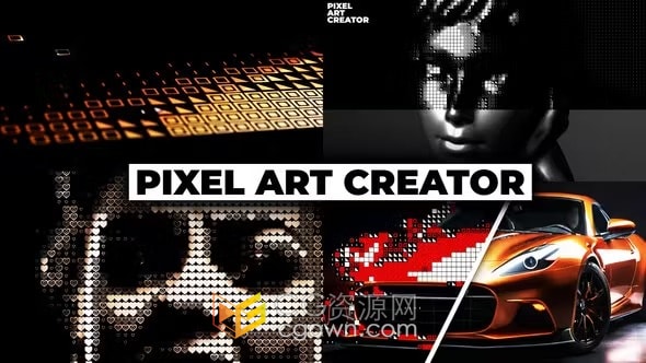 AE模板-制作图像视频像素艺术效果Pixel Art Creator