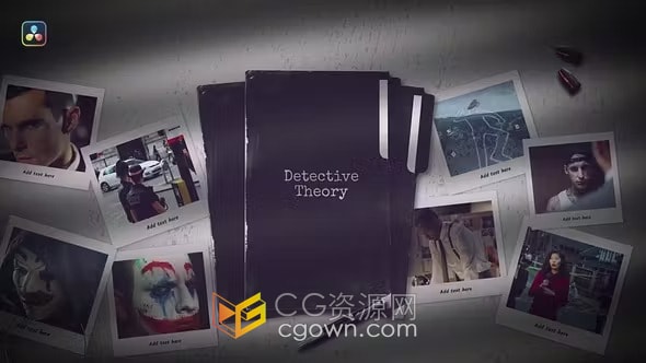 黑暗和悬疑主题老式罪犯侦探桌面演示视频-DR芬奇模板
