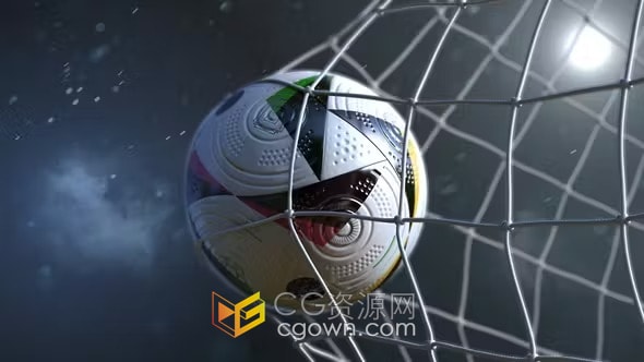 AE模板-2024年欧洲杯揭幕战开赛足球进球LOGO动画
