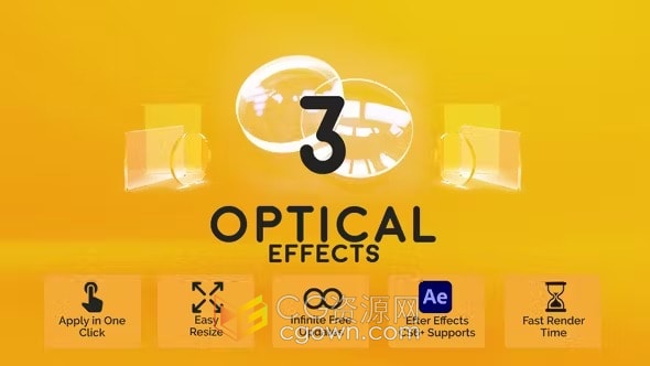 25种光学效果叠加元素Optical Effects 3-AE脚本预设包