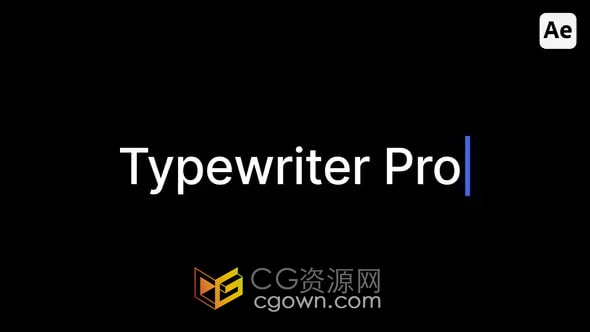 AE模板-专业打字效果文本动画Typewriter Pro