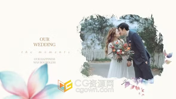 浪漫视差效果大气婚礼视频相册企业活动广告展示-AE模板