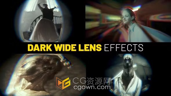 PR模板-20种深色广角镜头效果Dark Wide Lens