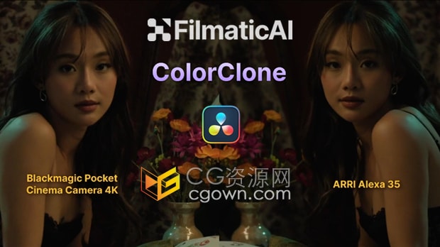 达芬奇视频颜色匹配DR插件 Filmatic AI – ColorClone V1.1.1