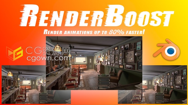 Blender插件Renderboost Pro v0.2.1将动画渲染时间缩短提速