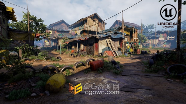Unreal Engine虚幻引擎5插件Slums贫民窟场景环境