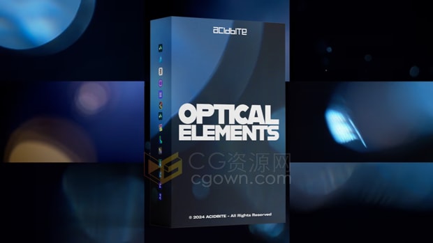 4K分辨率视频素材-69组镜头光斑元素玻璃质感光效叠加动画素材