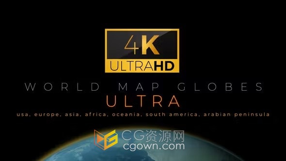 世界地图生成器超高品质地球动画套件-AE模板