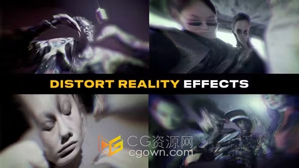 AE模板-24种扭曲现实迷幻效果Distort Reality Effects