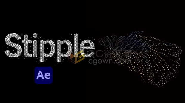 AE插件Stipple v1.0.1生成抽象艺术图像点画粒子动画