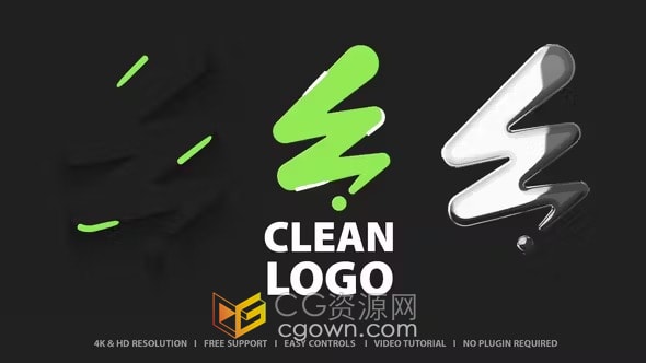 簡(jiǎn)約明亮公司品牌LOGO動(dòng)畫視頻片頭-AE模板
