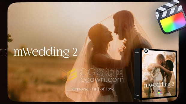 FCPX插件婚礼视频编辑专业工具文字标题调色与转场mWedding2