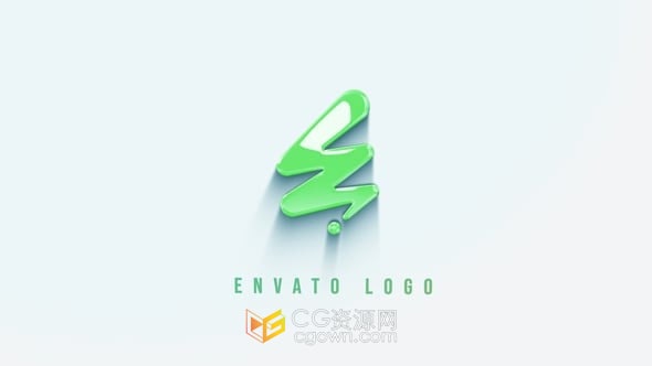 AE模板-带阴影明亮LOGO动画展示设计感企业标志片头