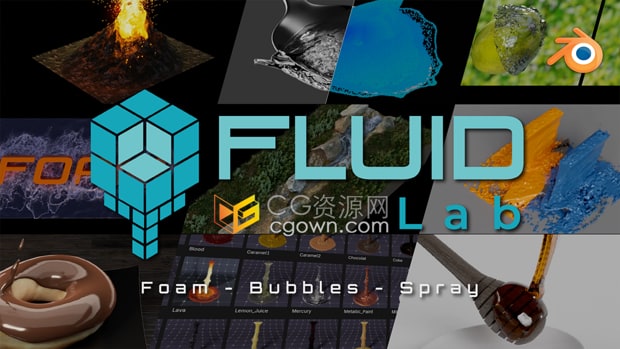 Blender 4.2插件Fluidlab V1.2.0模拟流体液体特效