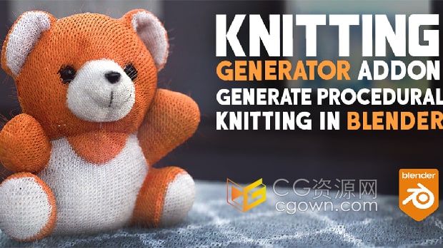 Blender插件Knitting Generator v4.0针织毛衣生成器