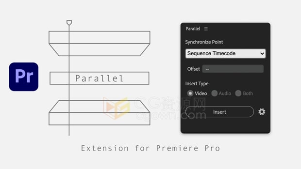 PR扩展脚本Parallel v1.1.1可按时间码同步剪辑工具