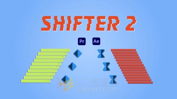 AE/PR脚本Shifter V2.0.4图层排列和关键帧批量调整