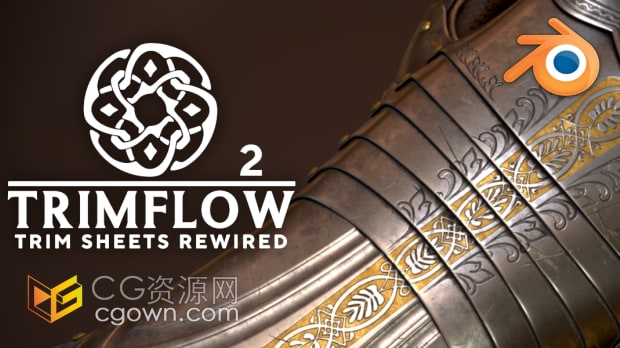 Blender插件Trimflow v2.1.1图案贴图纹理修剪工具+视频教程