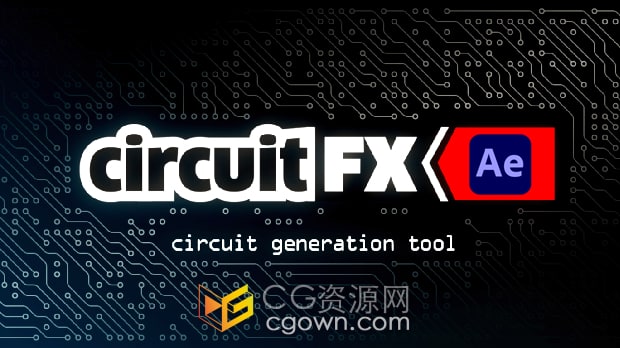 AE脚本circuitFX v1.90生成高科技电流电路板线路动画