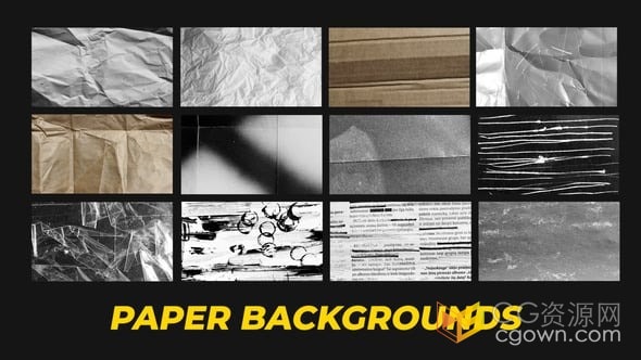 免费下载PR模板-12种创意纸张纹理背景Paper Backgrounds