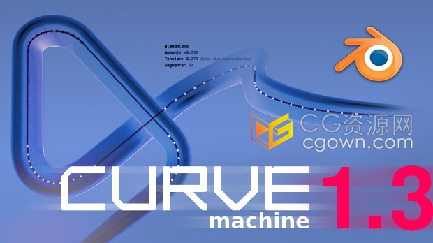 Blender 4.2插件CURVEmachine v1.3.0曲线编辑建模圆角工具