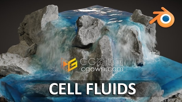 Blender 4.2插件Cell Fluids v1.6模拟流体特效工具