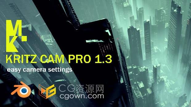 Blender插件Kritz Cam Pro V1.3.1摄像机焦点控制和约束