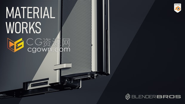 Blender插件Material Works V1.1d硬面模型贴图50种预设