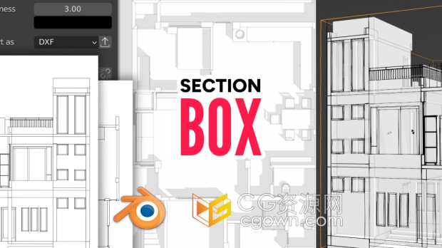 Blender 4.2插件Section Box v2.1.2三维视图剖视框