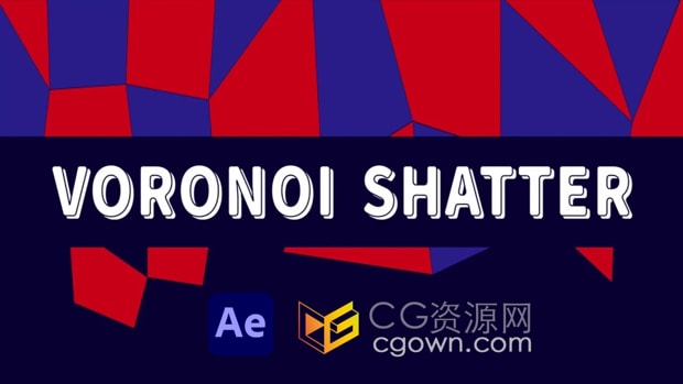 AE脚本Voronoi Shatter 3.0创建泰森多边形图层碎片化