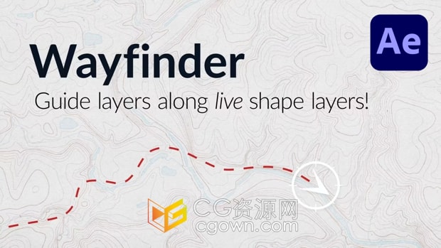 AE脚本Wayfinder v1.2.5形状图层路径跟踪动画