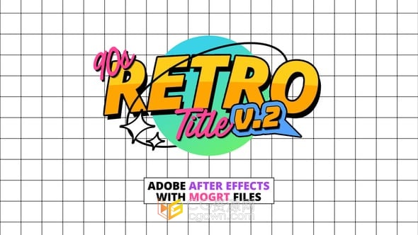 20组90 年代复古文字标题动画AE&PR模板90s Retro Titles V2