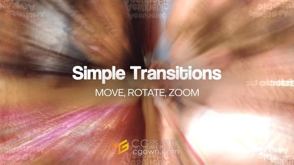 70多种常用视频转场特效过渡效果AE模板Simple Transitions