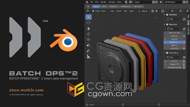 Blender插件Batch Operations V1.12智能数据管理器